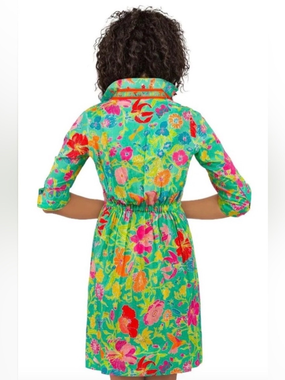 Gretchen Scott Cotton Pulley Dress Birds and Bees Size Medium - Picture 2 of 10